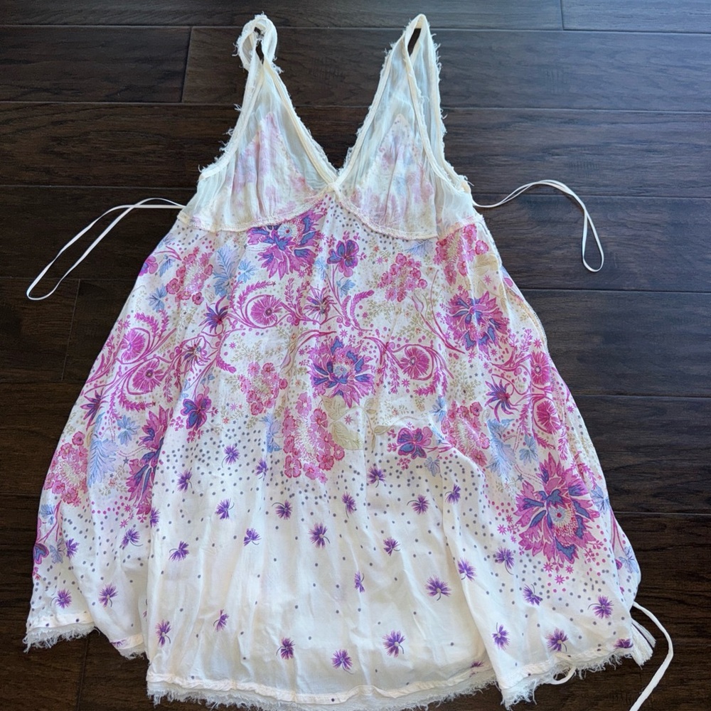Free People Floral dress with Pink and Purple Hues